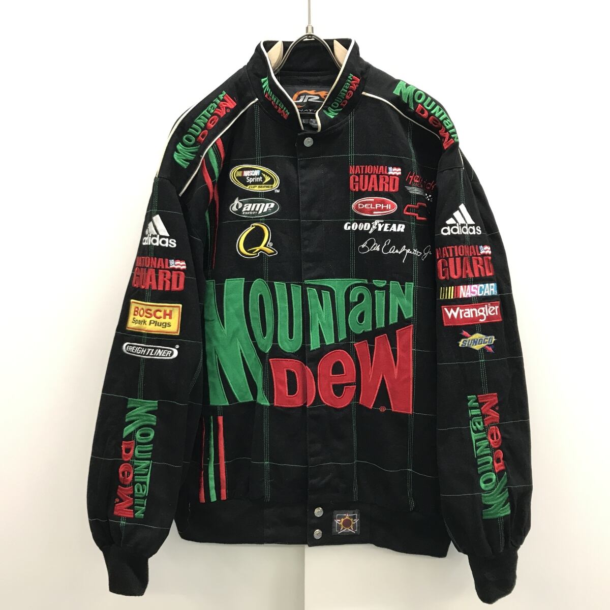 【ビンテージ】レーシングジャケット　NASCAR　総刺繍ロゴ　チェッカー　ＸＬ