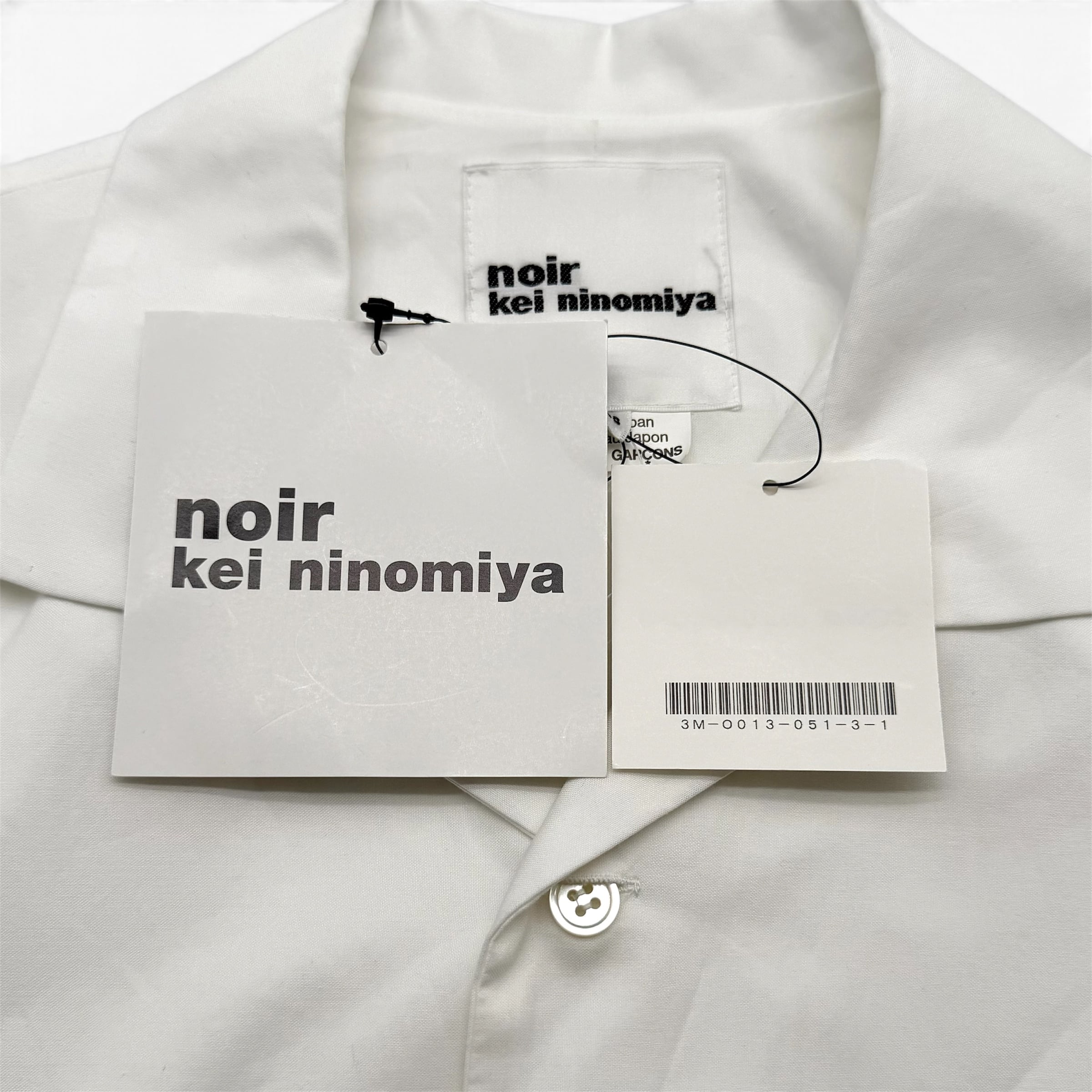 noir kei ninomiya コムデギャルソン ロングシャツワンピース noir kei ninomiya シャツワンピース ホワイト ノワールケイニノミヤ