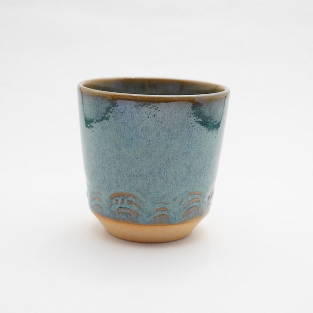 【赤膚焼 大塩まな】刻紋カップ　B