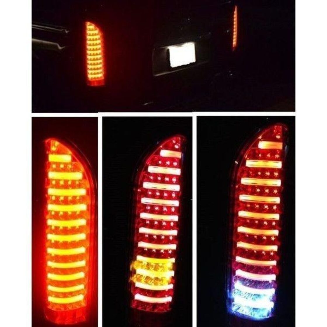 200系ハイエースLEDクリアチューブテールランプとハイマウント TOW-1 