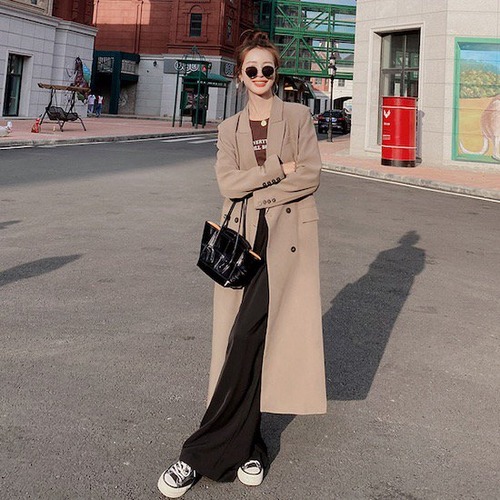 トレンチコート レディース ロングコート シック カジュアル レトロ スプリングコート 秋 春 通勤 ゆったり ビジネス 着痩せ アウター 体型カバー トレンチコート レディース ロングコート シック