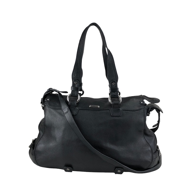 CELINE セリーヌ トリオンフ ハンドバッグ ショルダーバッグ 2way ブラック プレートロゴ レザー vintage ヴィンテージ オールド 4xt5x6