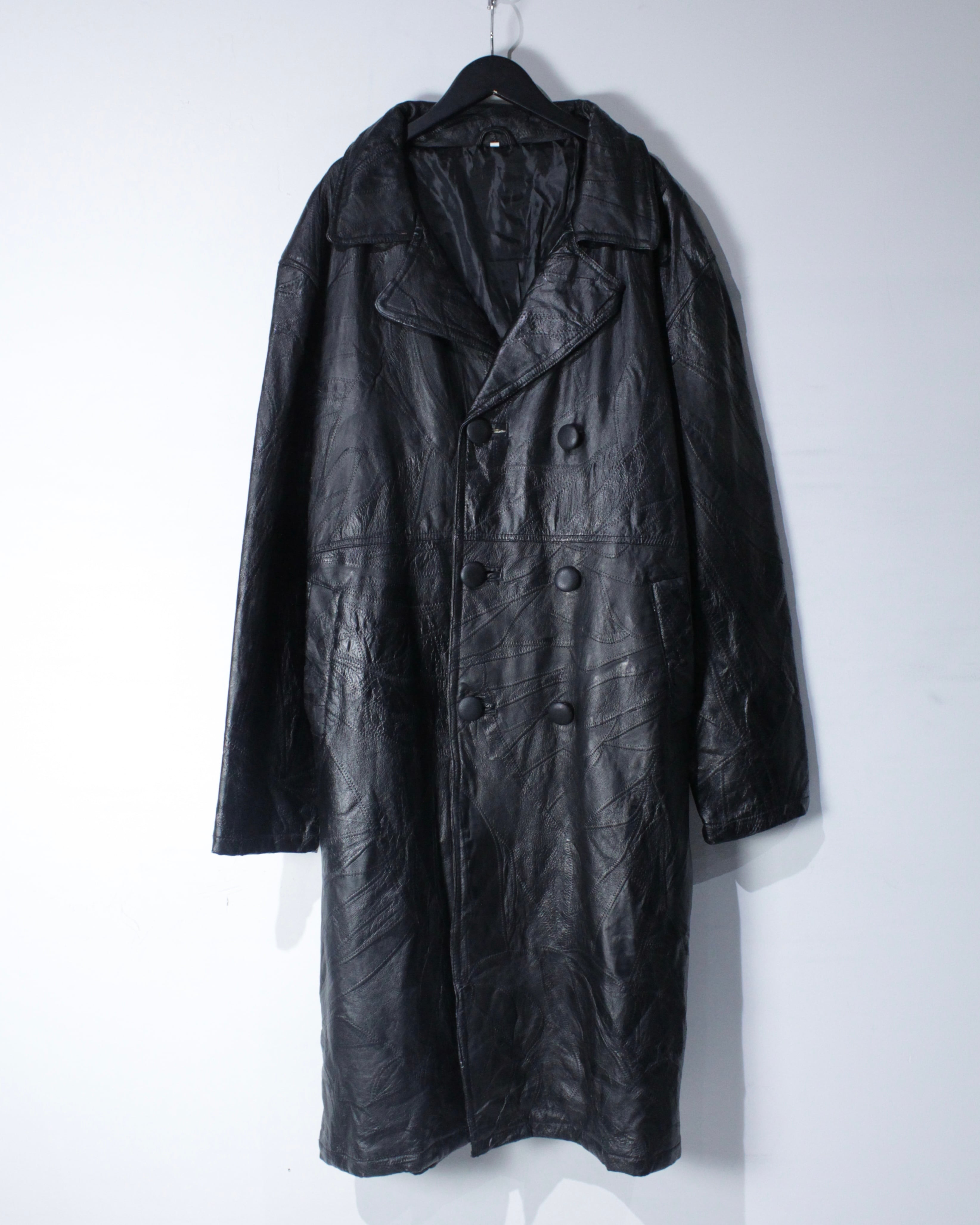 【下北沢Caka】ヴィンテージ　レザートレンチコート　ブラック Coat | Caka(カカ）下北沢古着屋、セレクトショップ