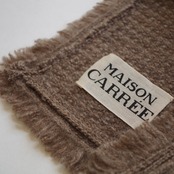 MAISON CARRÉE CASHMERE Fringe STOLE "SAND BEIGE"　