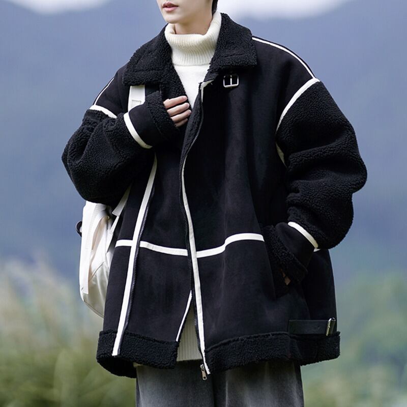 ダブルカラーラインボアブルゾン C10595