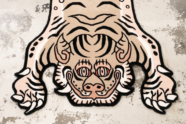 Tibetan Tiger Rug 《Mサイズ•ウール・オリジナル2・ナチュラルサンド209》チベタンタイガーラグ
