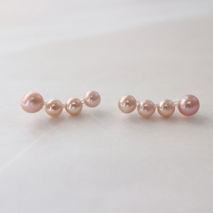 pink fresh water pearl earcuff
