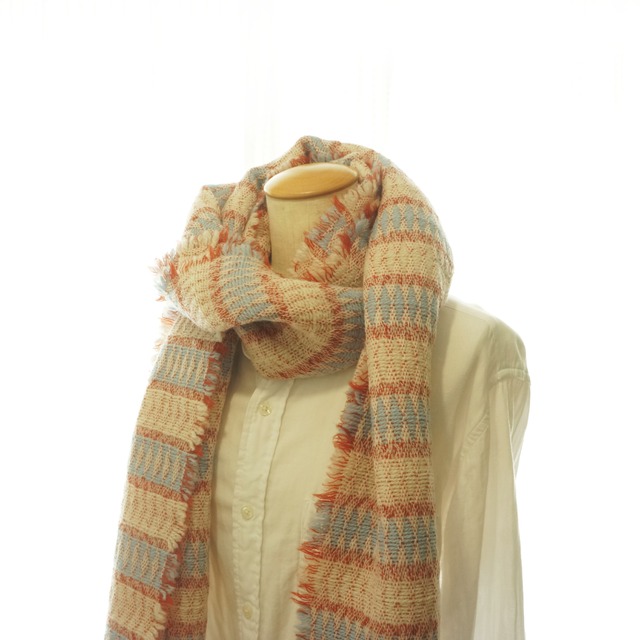 504 Harlequin Scarf biue,white