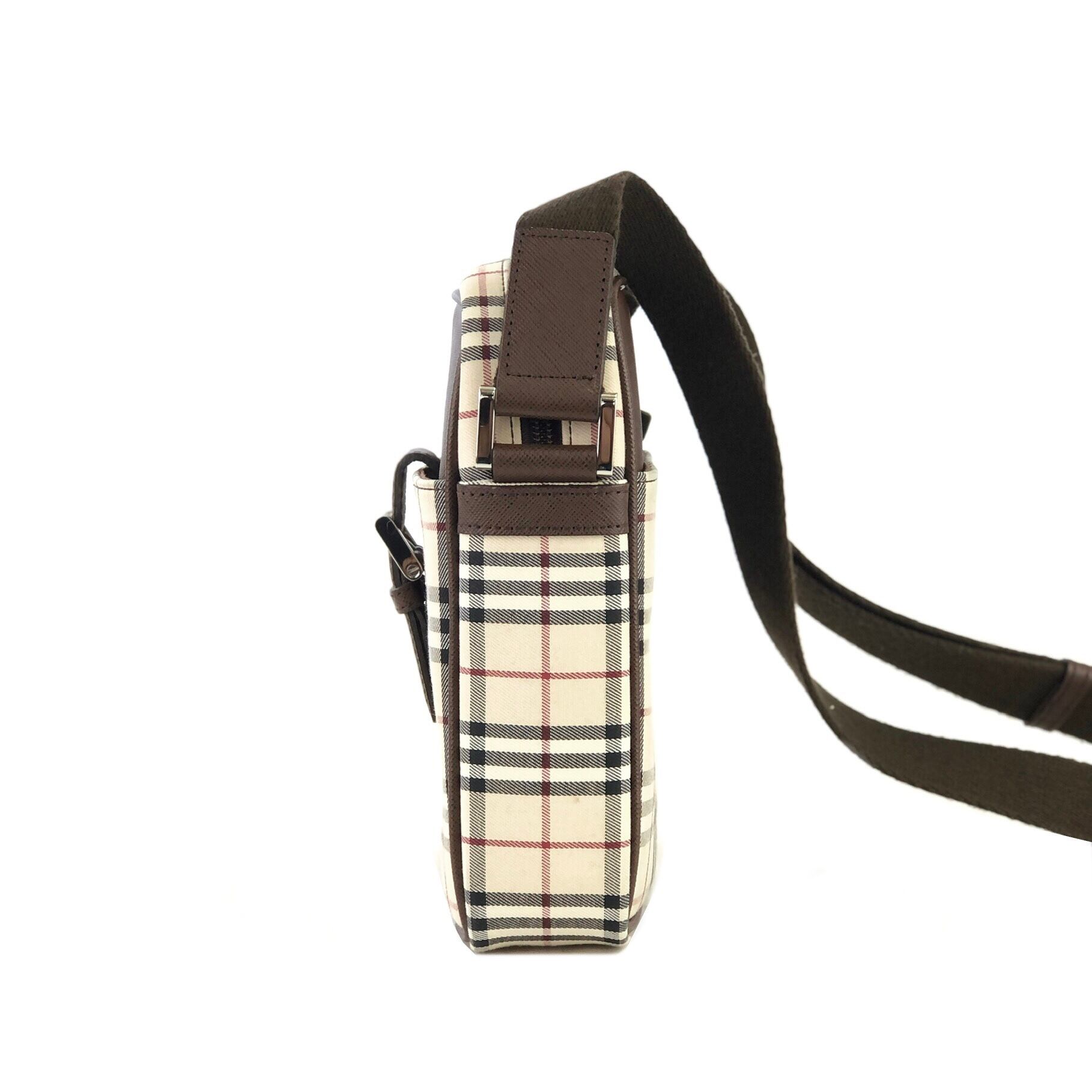 BURBERRY バーバリー ノヴァチェック レザー×キャンバス ポシェット