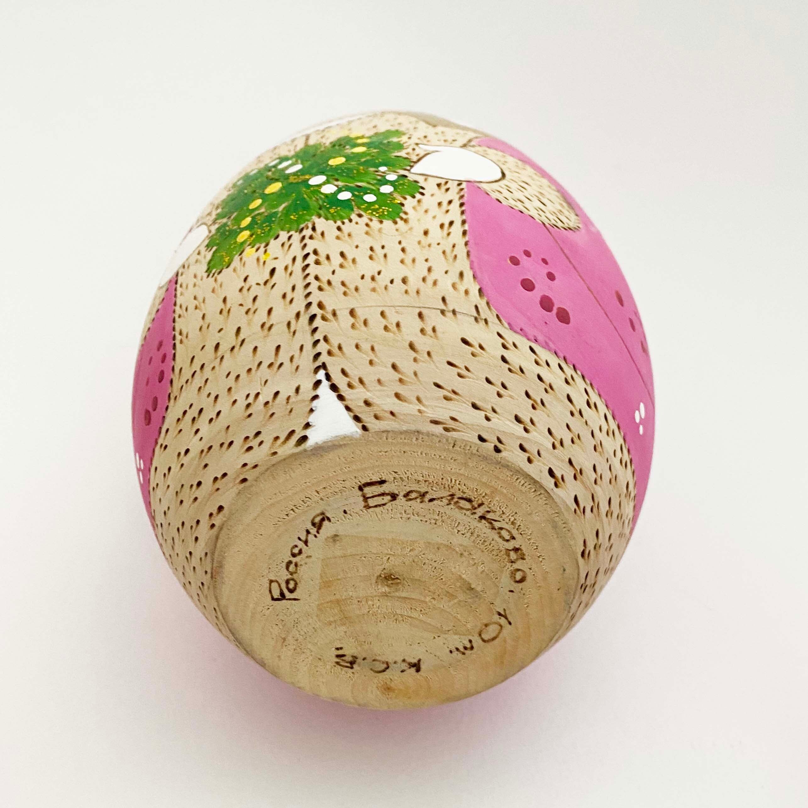 雪娘 焼ごて描彩マトリョーシカ（バラコヴォ産 / 10個組）