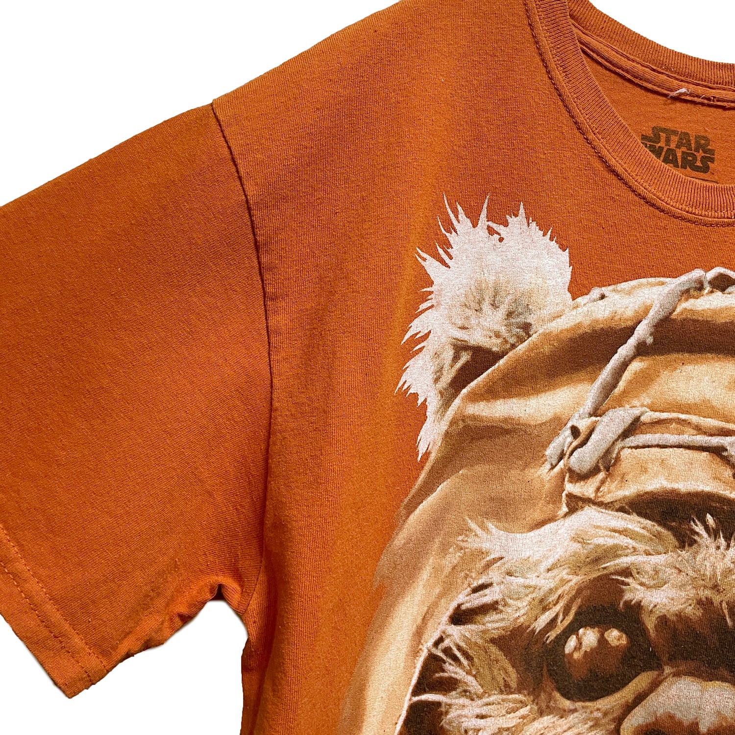 USA 古着 半袖 Tシャツ スターウォーズ STAR WARS イウォーク オレンジ
