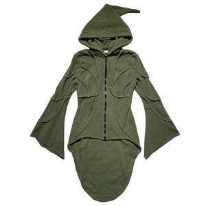 "CELL" deadstock zip up fleece raver jacket