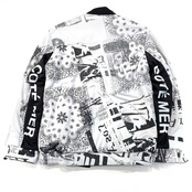 【bomber017】M sizeリバーシブル中綿ボンバー Velour × original print MIX BOMBER JACKET
