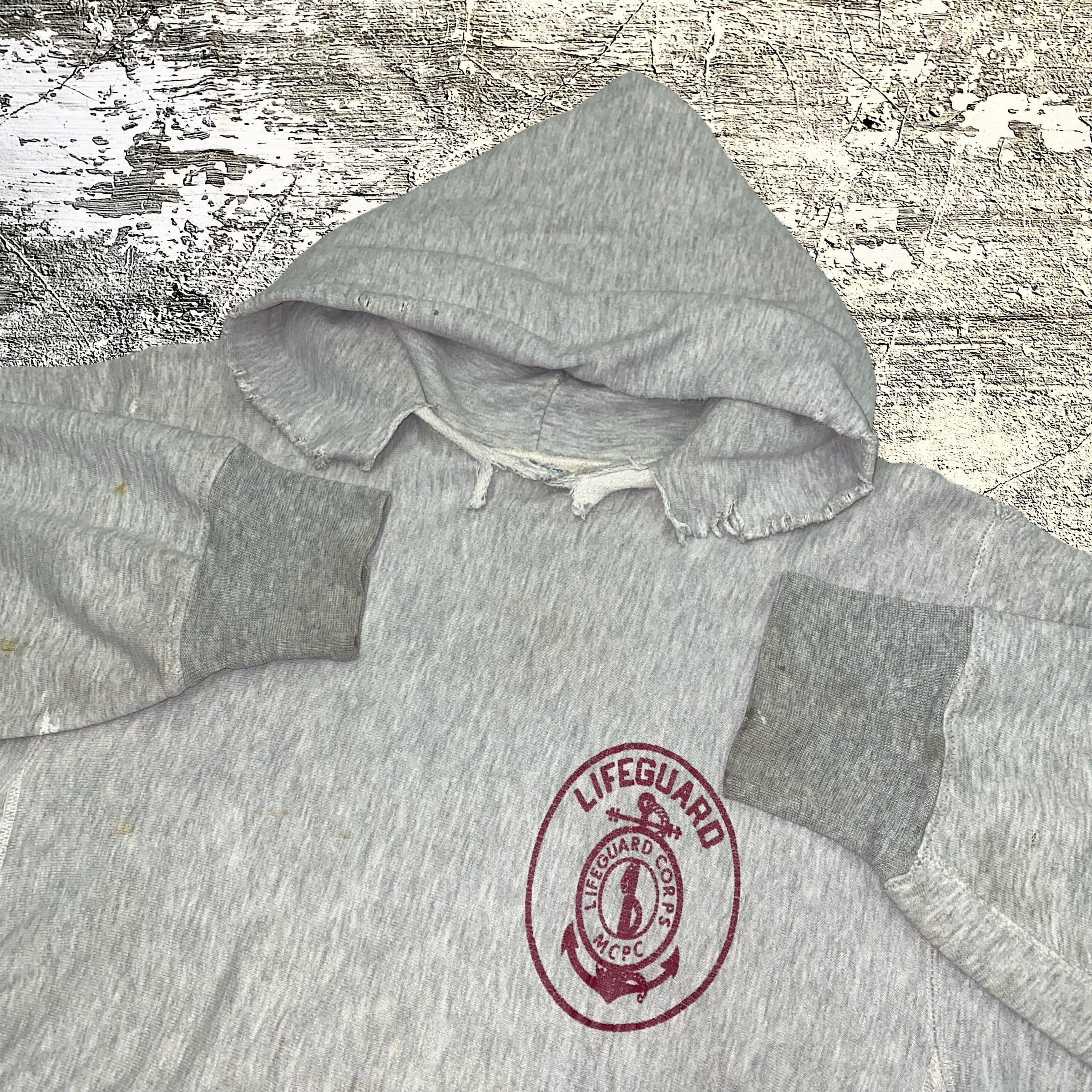 80s Champion LIFE GUARD 襤褸 BORO REVERSE WEAVE グレー 80s Champion LIFE GUARD 襤褸 BORO REVERSE WEAVE グレー