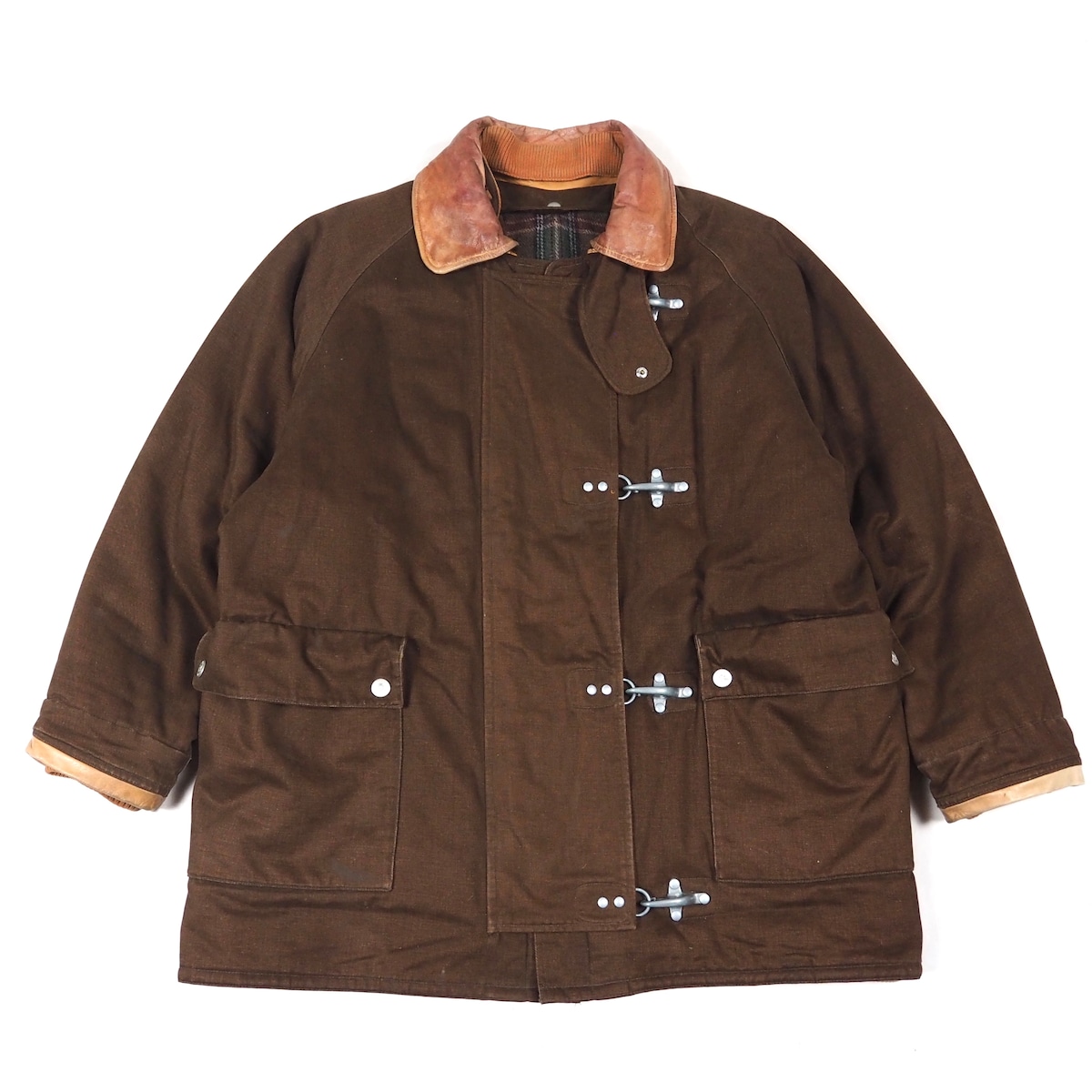 Willis&Geiger fireman jacket leather collar L /ウィリスガイガー 
