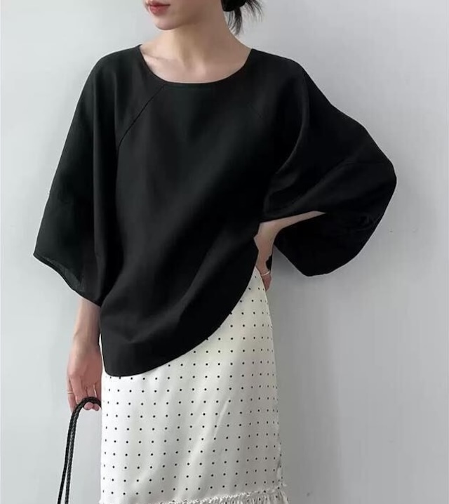 back slit dolman blouse