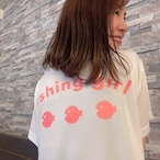 fishing girl Tシャツ（両面プリント）