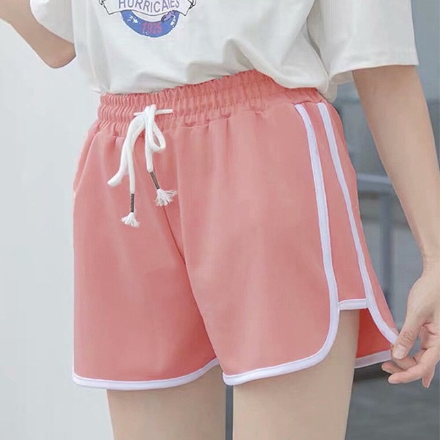 即納 ショートパンツ サイドライン ウエストゴム ショーパン 短パン ホットパンツ ヨガ スポーツ カジュアル 部屋着 レディース ボトムス 黒 白 ブラック ホワイト Ns 1449 Daily Closet