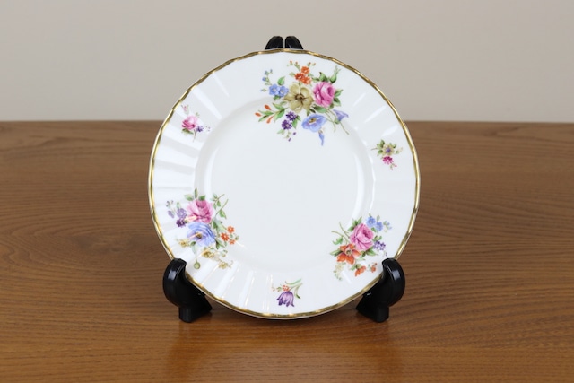 ロイヤルウースター　ロアノーク　プレート15.5cm　ケーキ皿　花柄　薔薇　ROYAL WORCESTER　イギリス　ヴィンテージ　せ30