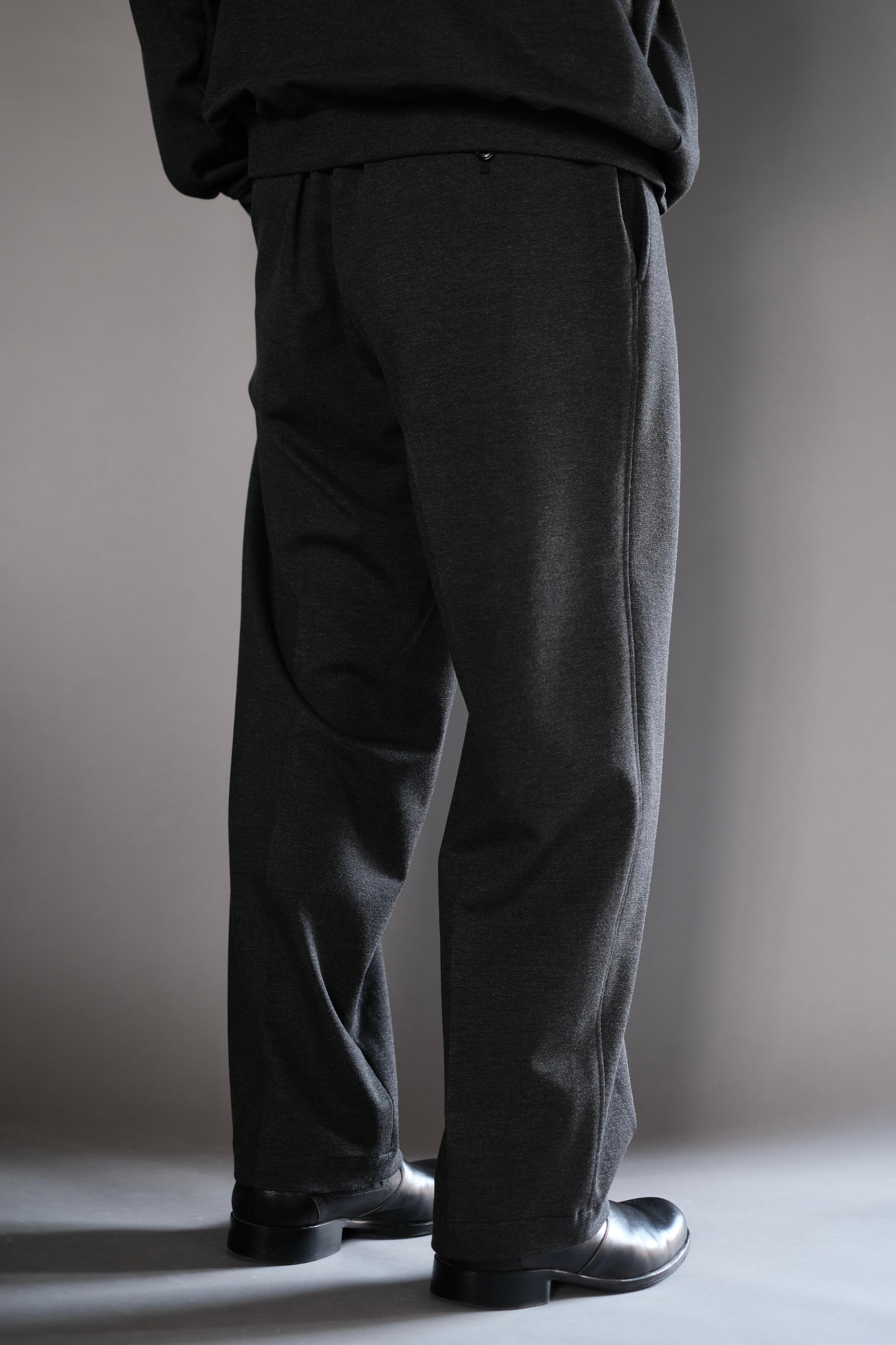 Graphpaper / SIDOGRAS Melange Ponte Wide Tapered Slacks | LIVING
