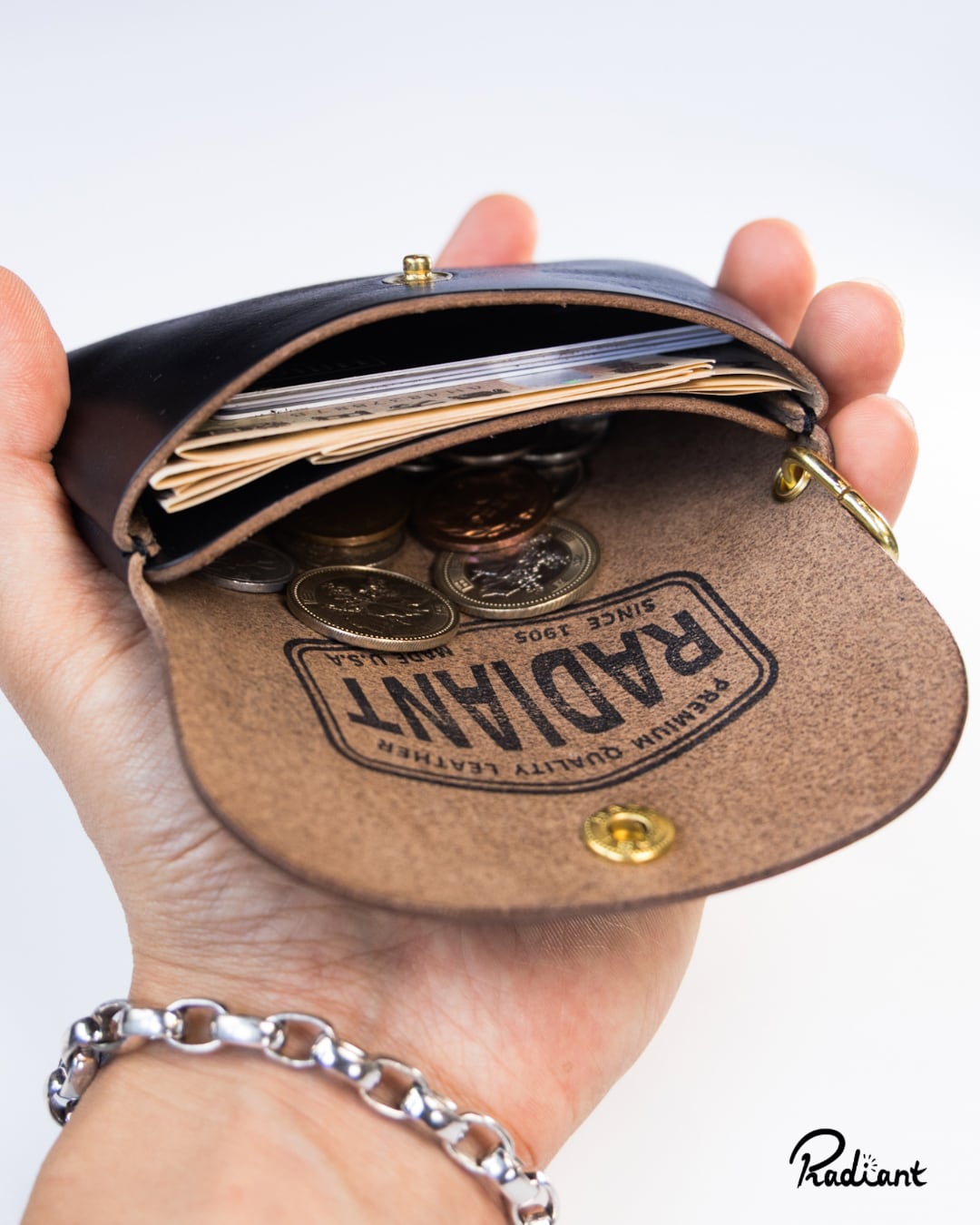 吊るせるお財布 / RW-17 【BLACK brass】 | radiant leatherworks