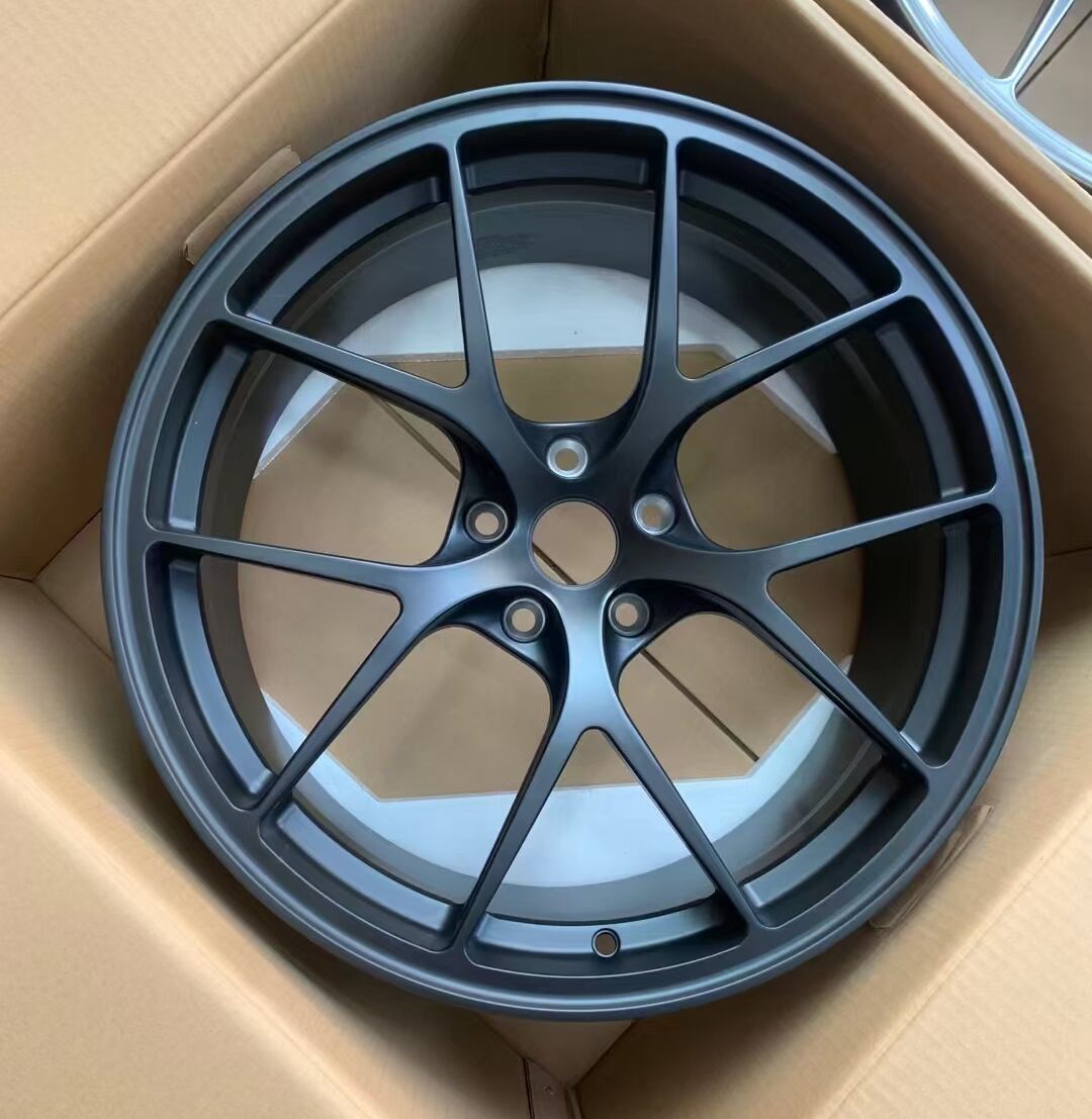19インチ 鍛造アルミホイール 4本セット マットブラック サテン 半つや