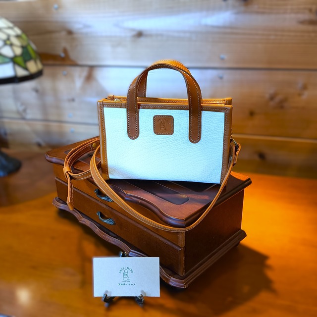 【希少】特別な価値ある「一点もの」鹿革・ミニトートバッグ・ボルサ【ジビエレザー】