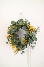 ミモザとユーカリのミニリース (Φ10cm)