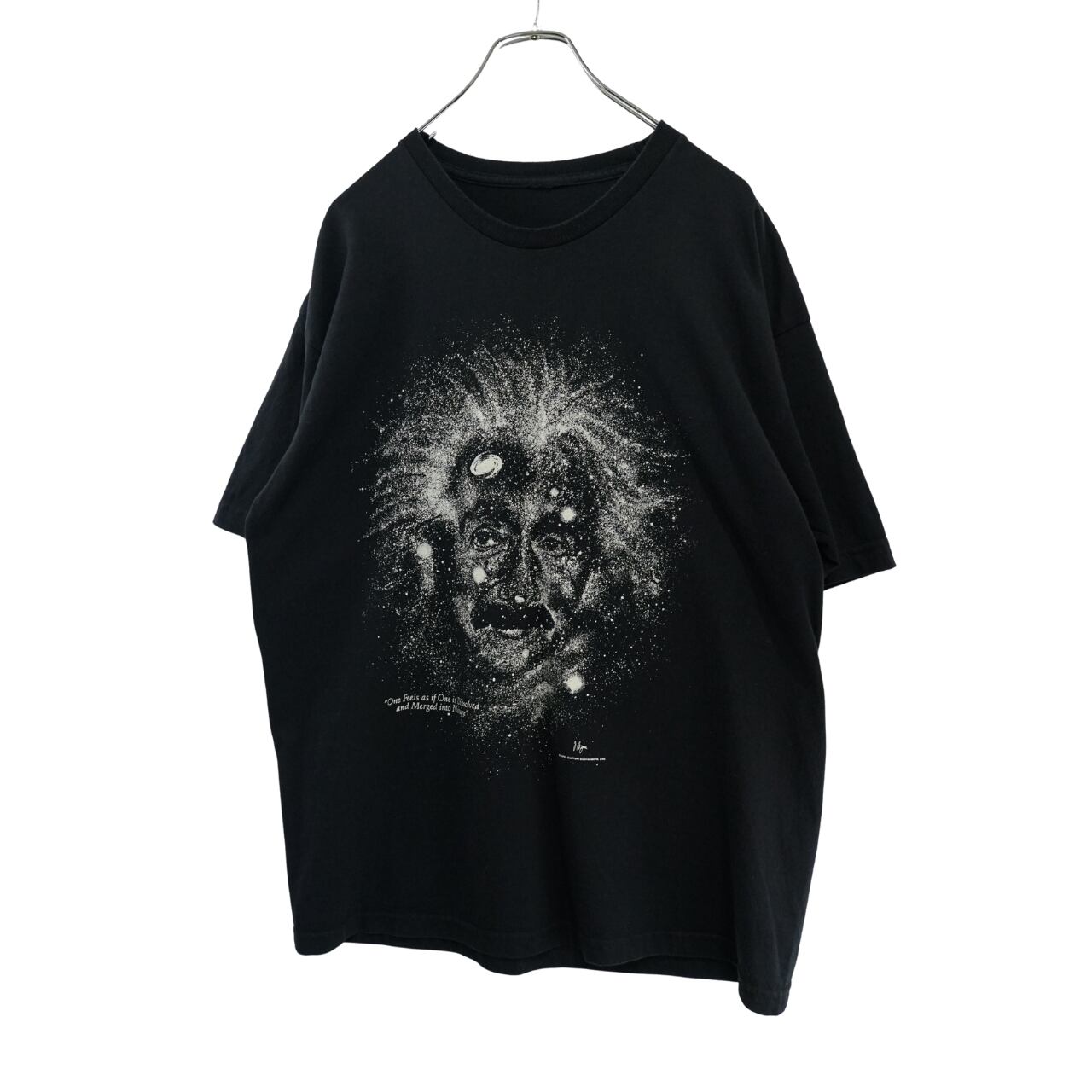 蓄光　アインシュタイン Einstein 1993年製ビンテージ 1993 Cotton Expressions アインシュタイン 蓄光 銀河フォトTシャツ L