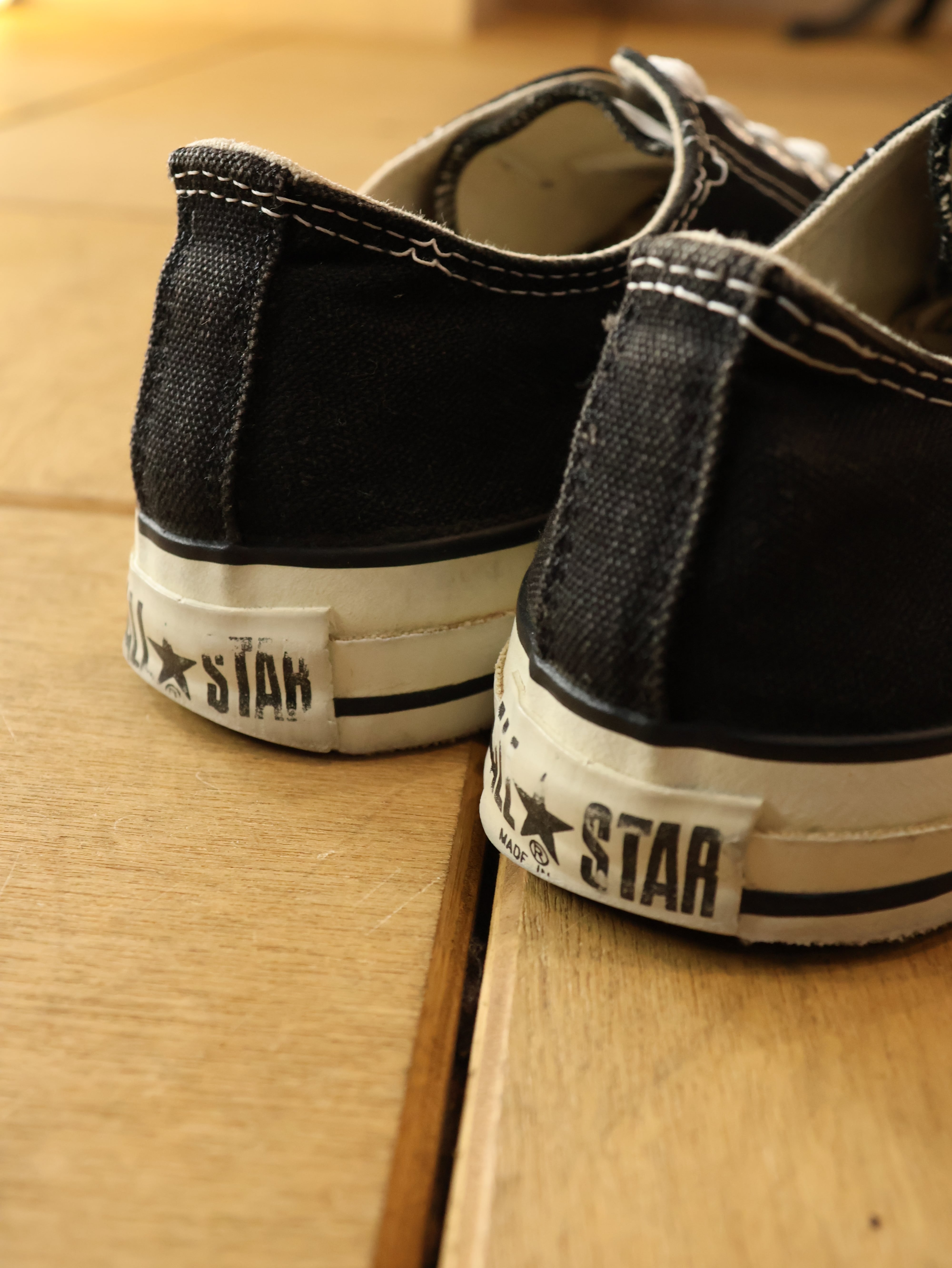90s CONVERSE ALL STAR LO 表記US9 ブラック オールスター ローカット
