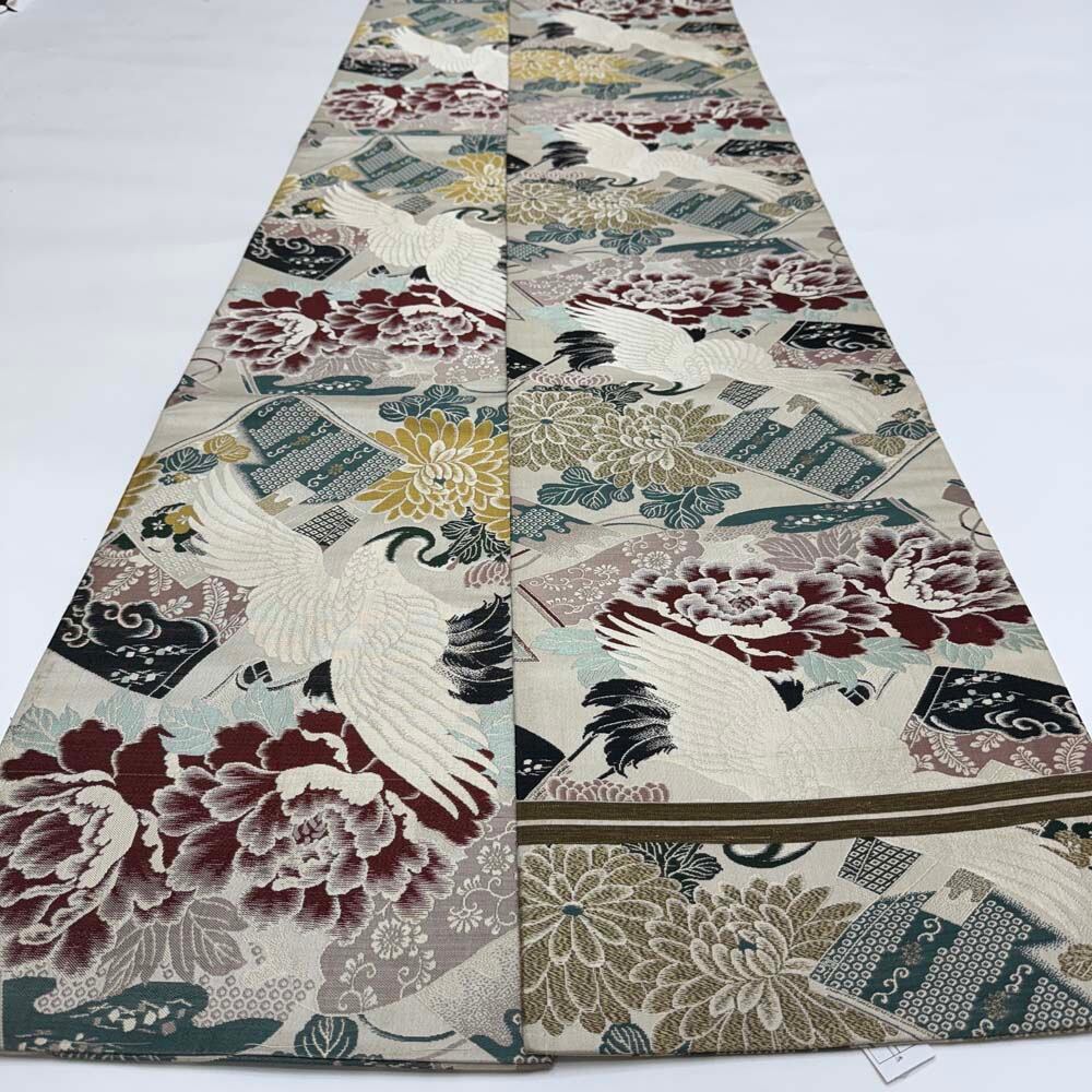 丸帯 アンティーク ヴィンテージ 全通 金帯 380cm 花嫁衣装 貸衣装 中古 リサイクル 結婚式 婚礼 着付け 舞台 きもの 着物 5137