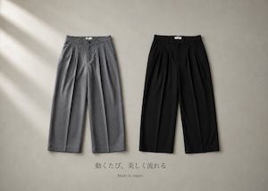【KV-616】Premium Drape Two-tuck Straight Slacks