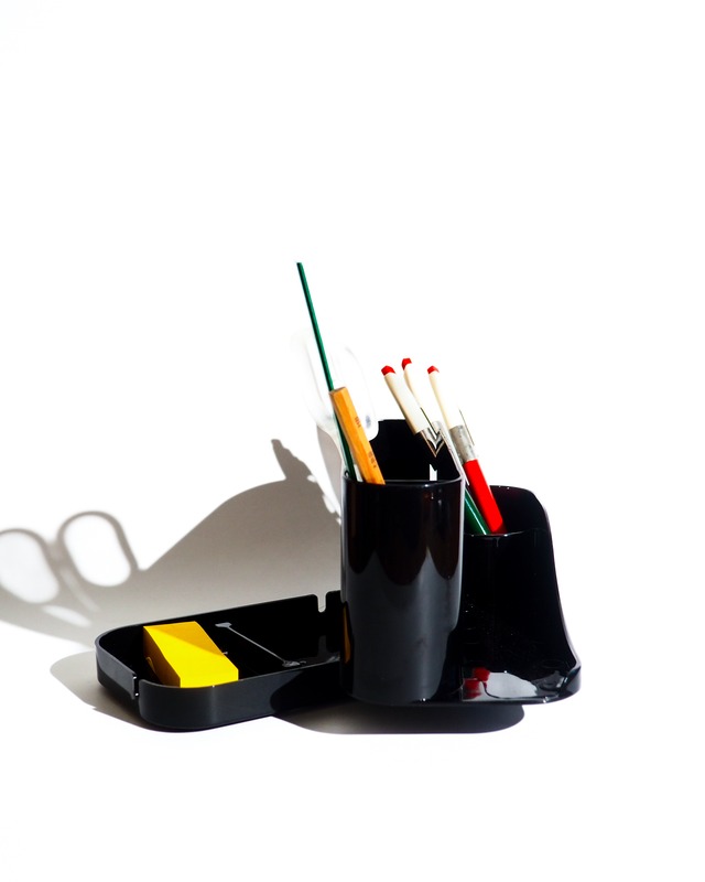 Black Sliding Desk Organizer