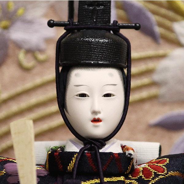 雛人形芥子/衣装着親王ケース入りオルゴール灯り付き