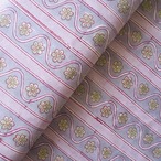 ブロックプリント生地【50cm単位】インド綿 ストライプ柄 くすみパープルグレー×ピンク #26259-PR3