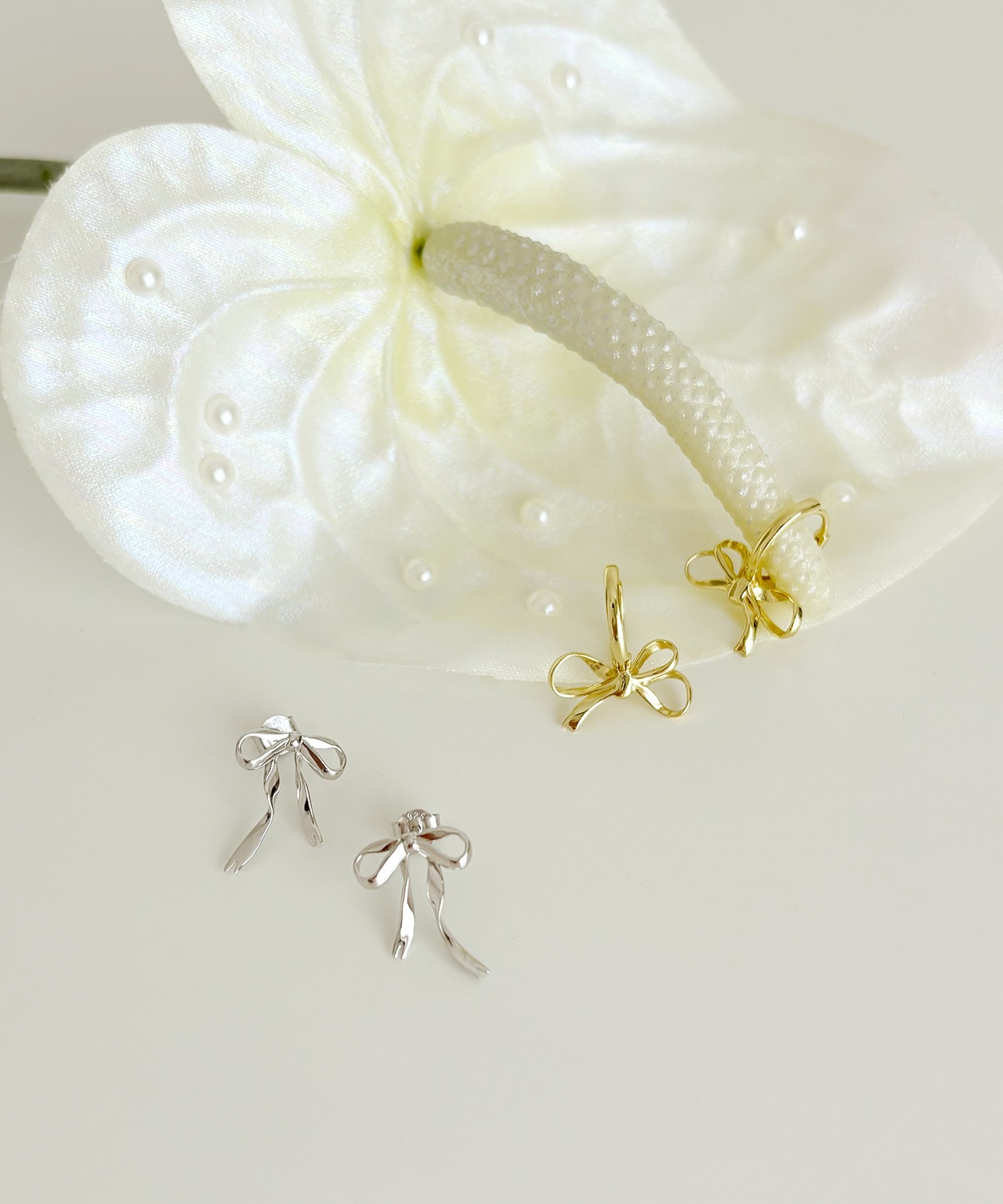 S I U R | ribbon hoop pierce _ s925