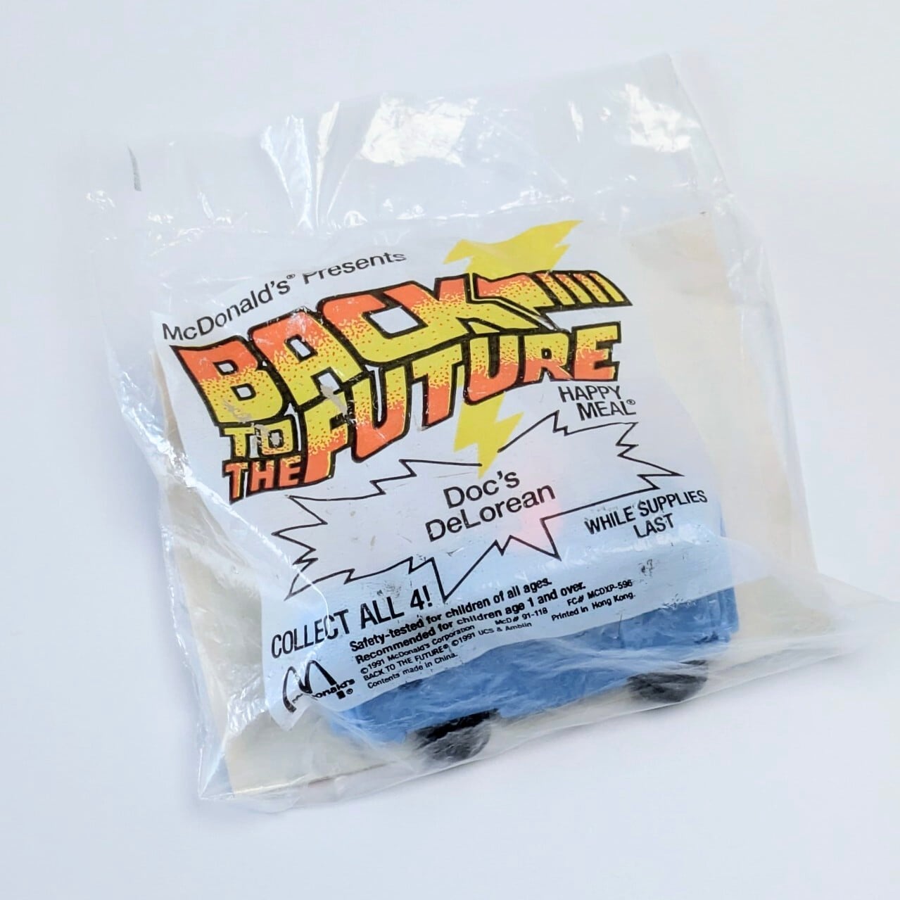 ☆ DEADSTOCK / VINTAGE 1991 ☆【 McDonald's ( マクドナルド ) 】1991年マクドナルドミールトイ『 バック・トゥ・ザ・フューチャーアニメシリーズ』ドク&デロリアン未開封 / ハッピーミール 〚アメリカン雑貨 アメトイ〛