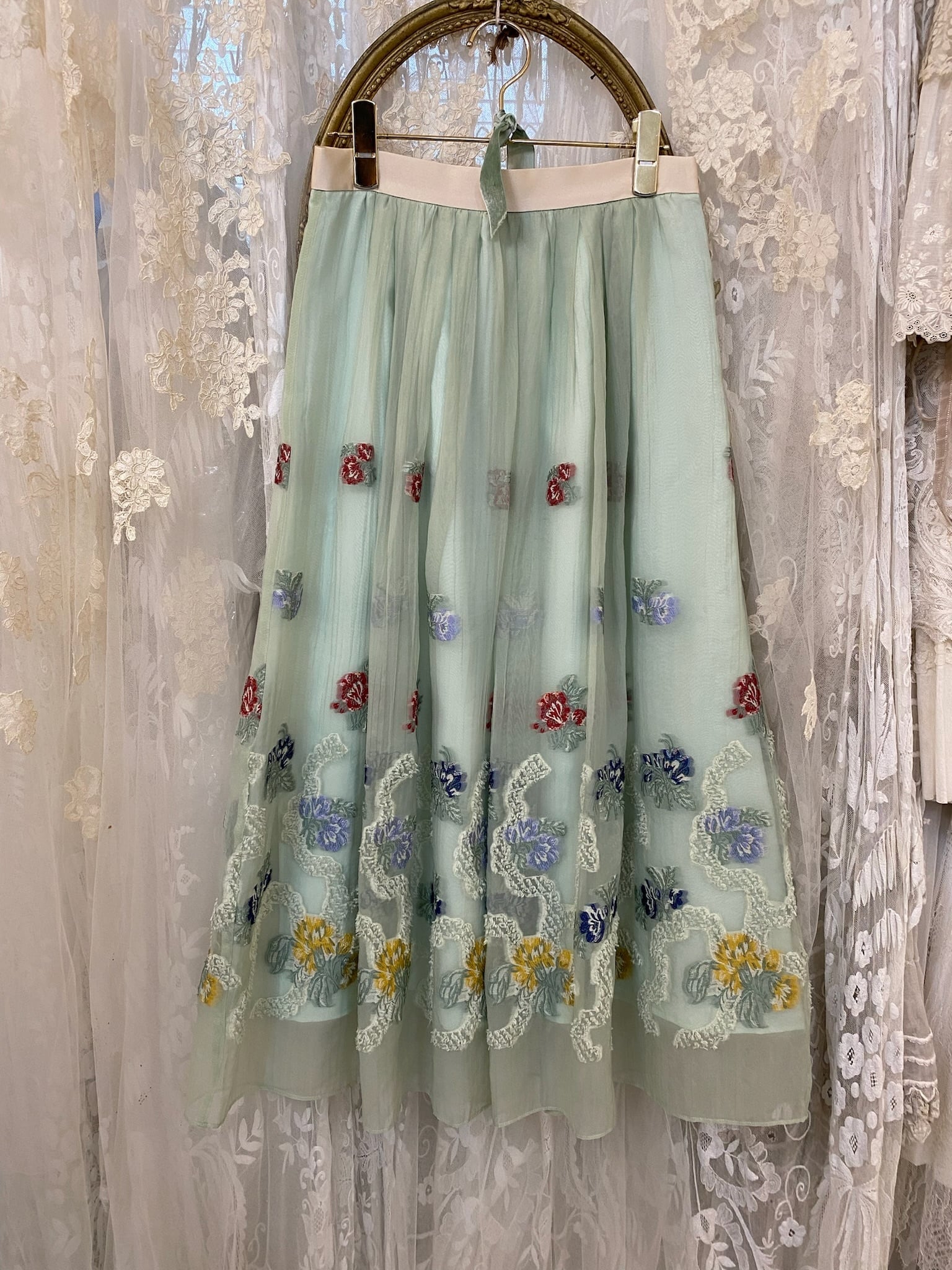 Skirt of flower garden pattern Jacquard | Rijoui 