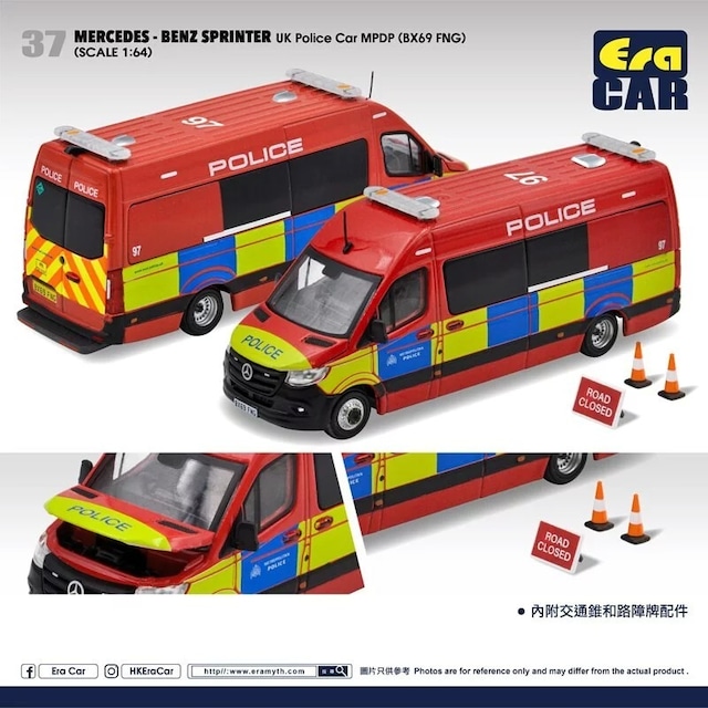 EraCar 1/64 52 Mercedes-Benz Sprinter UK Police Car (BX19 GXG)