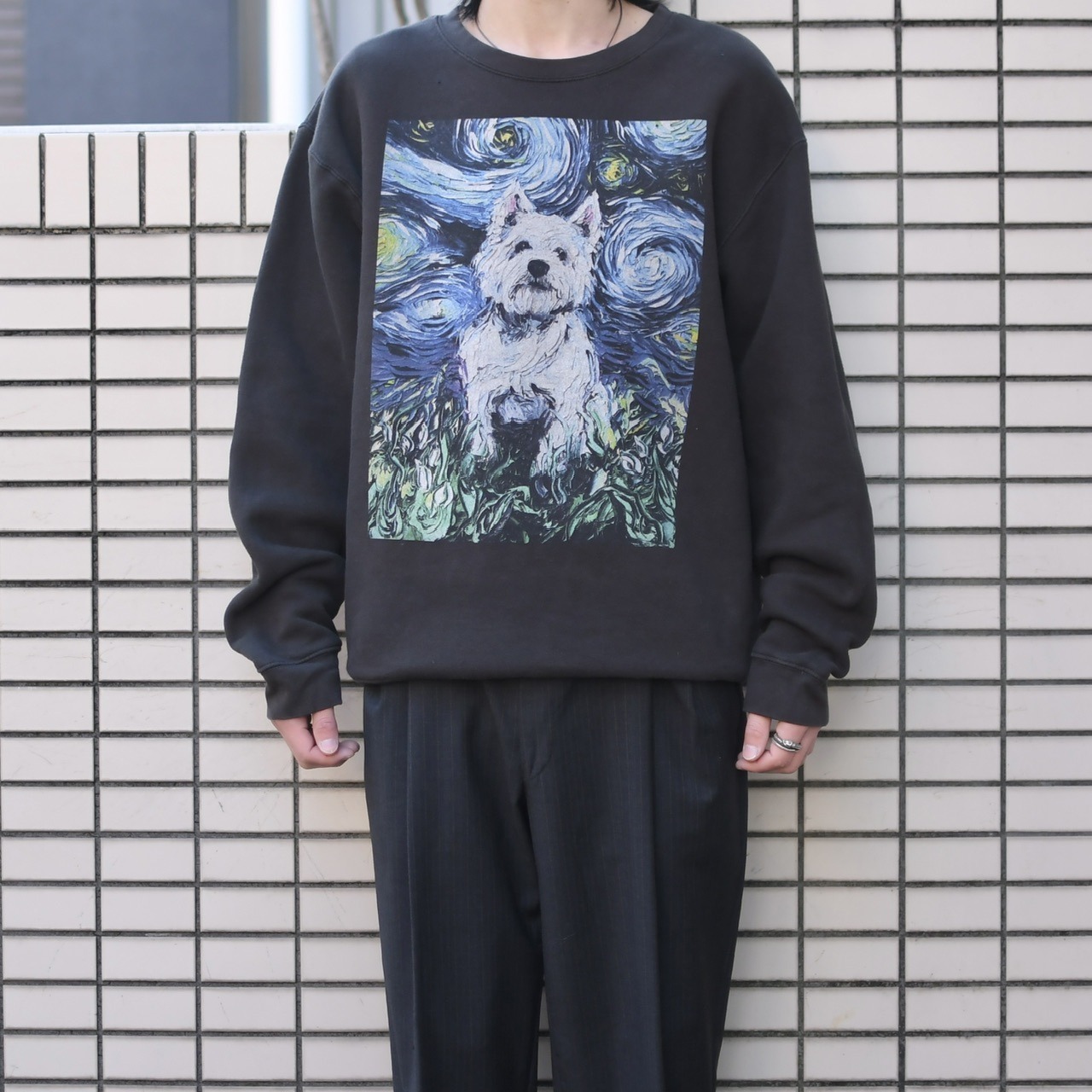 dog art print sweat
