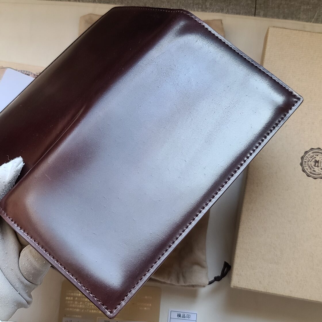 ガンゾ SHELL CORDOVAN 2(シェルコードバン2)小銭入れ付き 長財布 