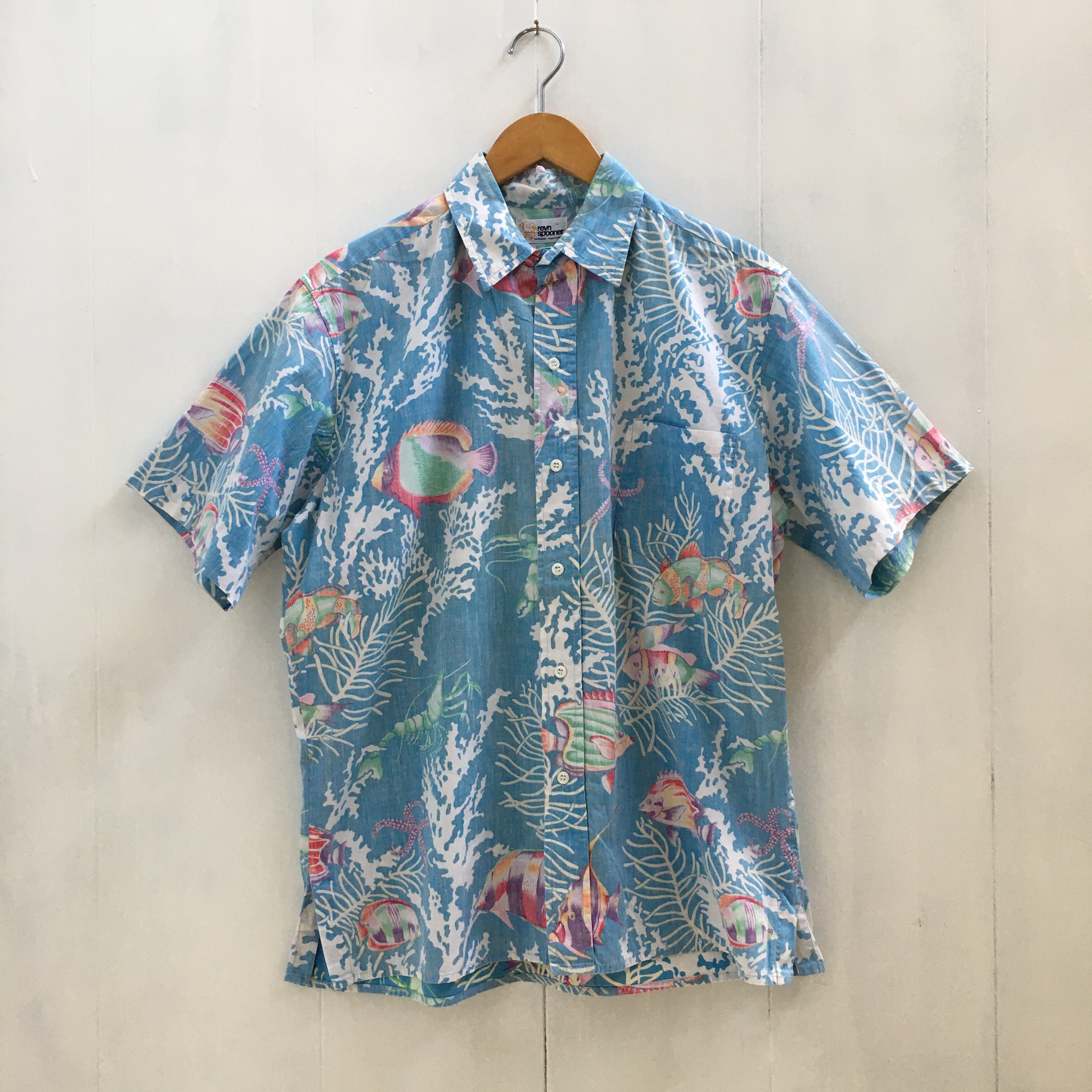 90's HAWAII製 レインスプーナー 裏地アロハシャツ vintage