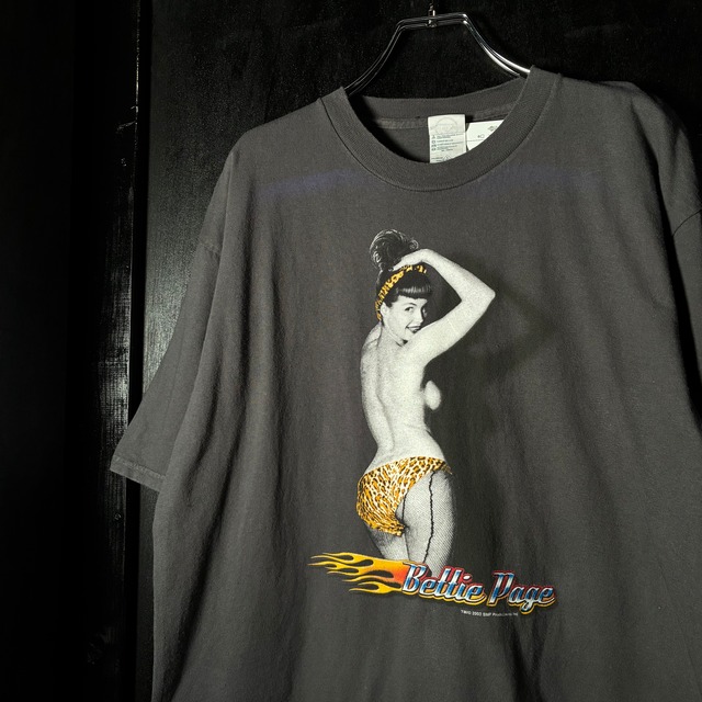 00s USA製　DELTA Bettie Page ベティペイジ　Tシャツ　グレー