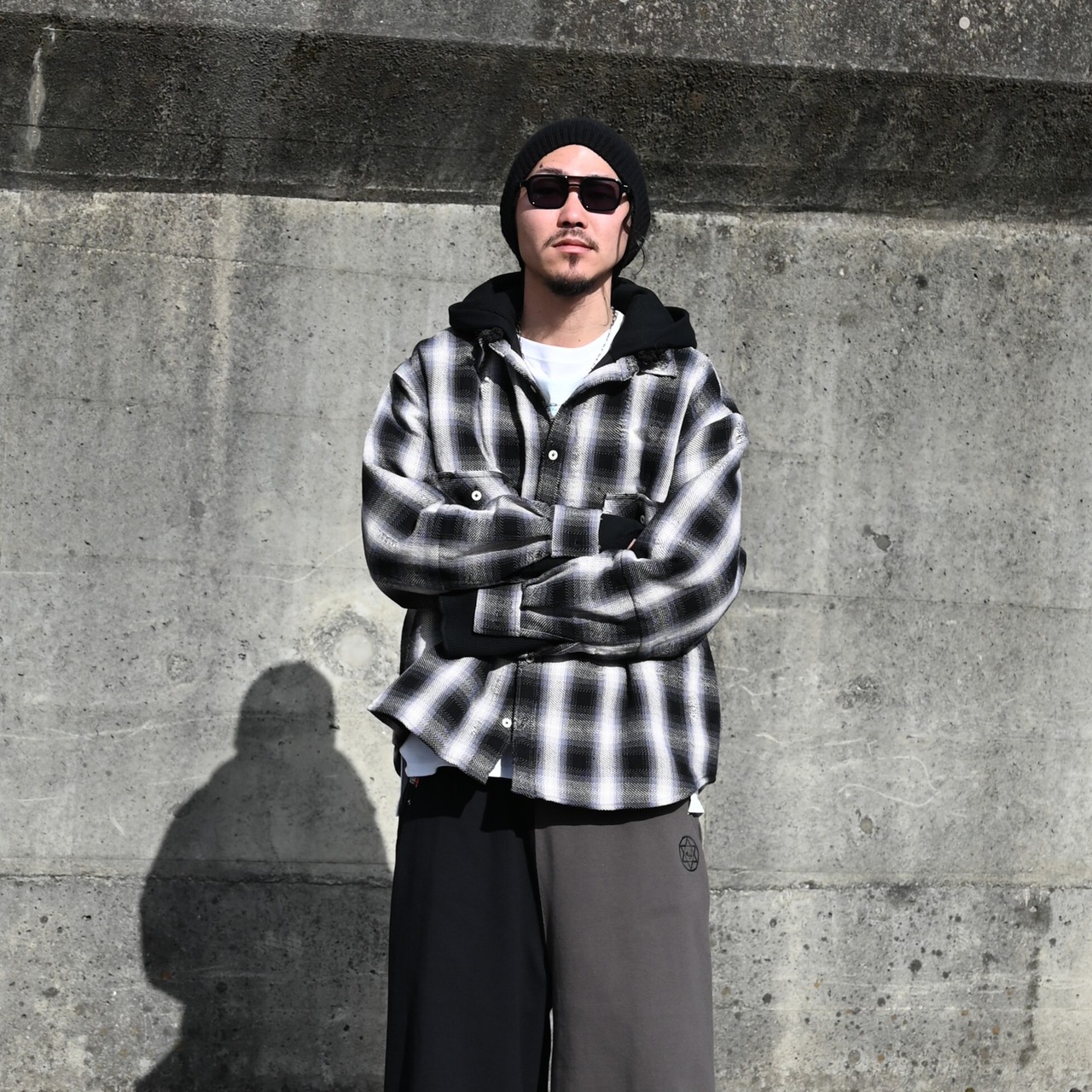 Leh / Hoodie Layered Shirts コーディネート