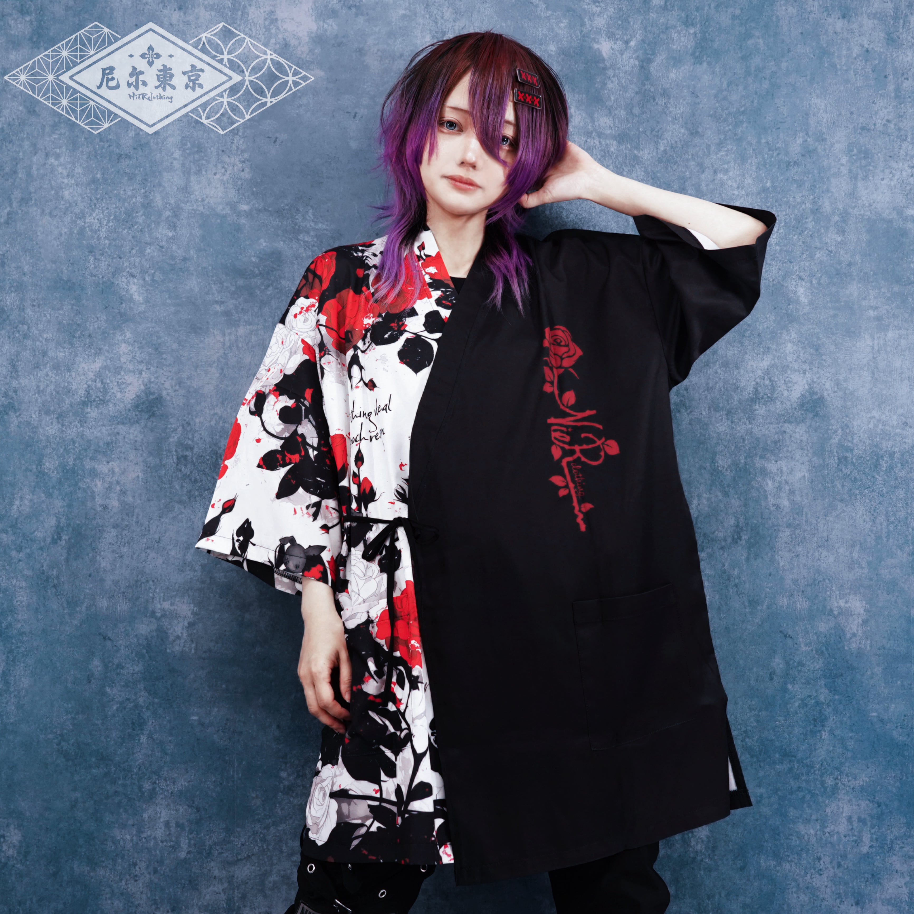 TWO-TONE甚平夏用羽織り【RED ROSE】 | NIER CLOTHING