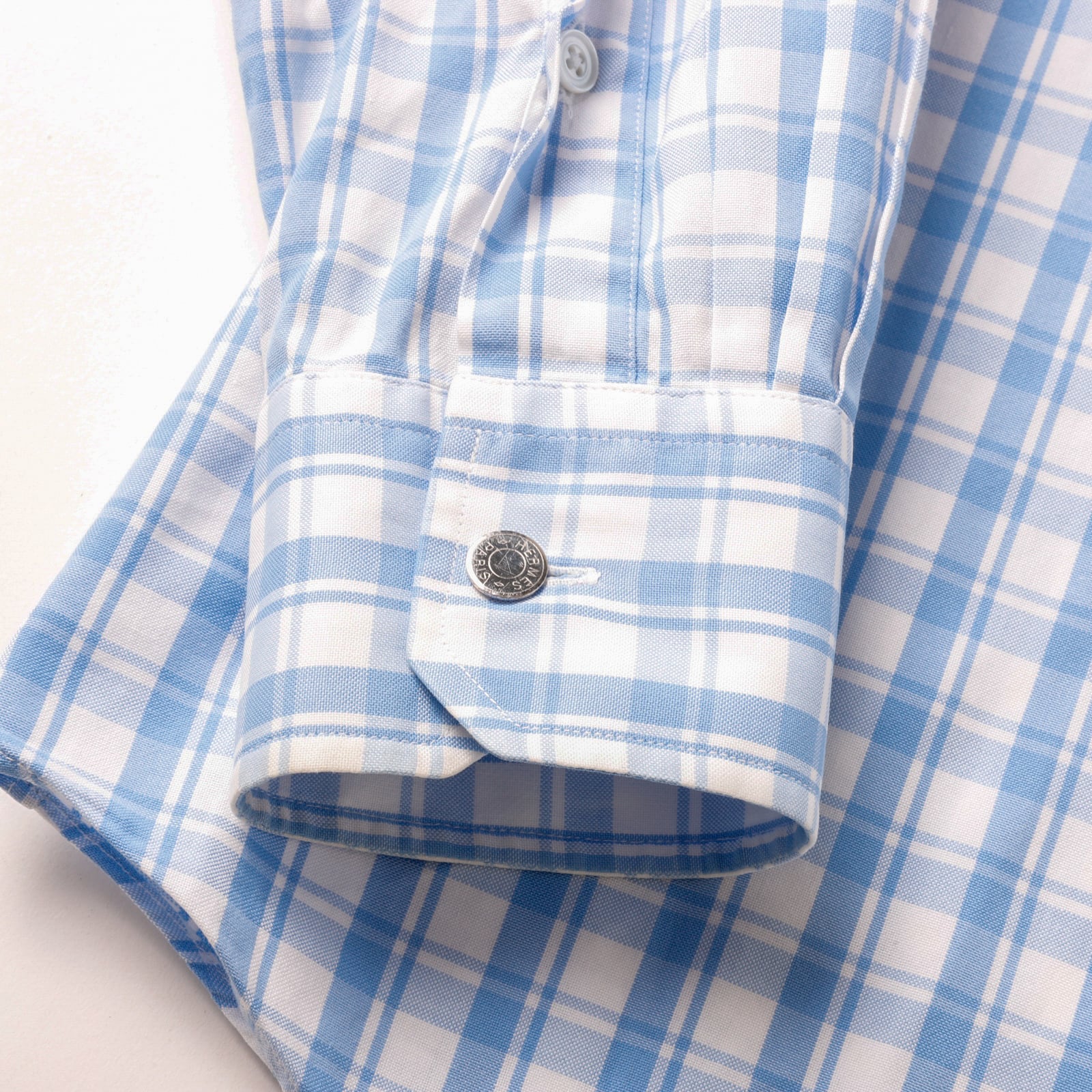 定価14万】HERMES special cotton check shirt made in France mint