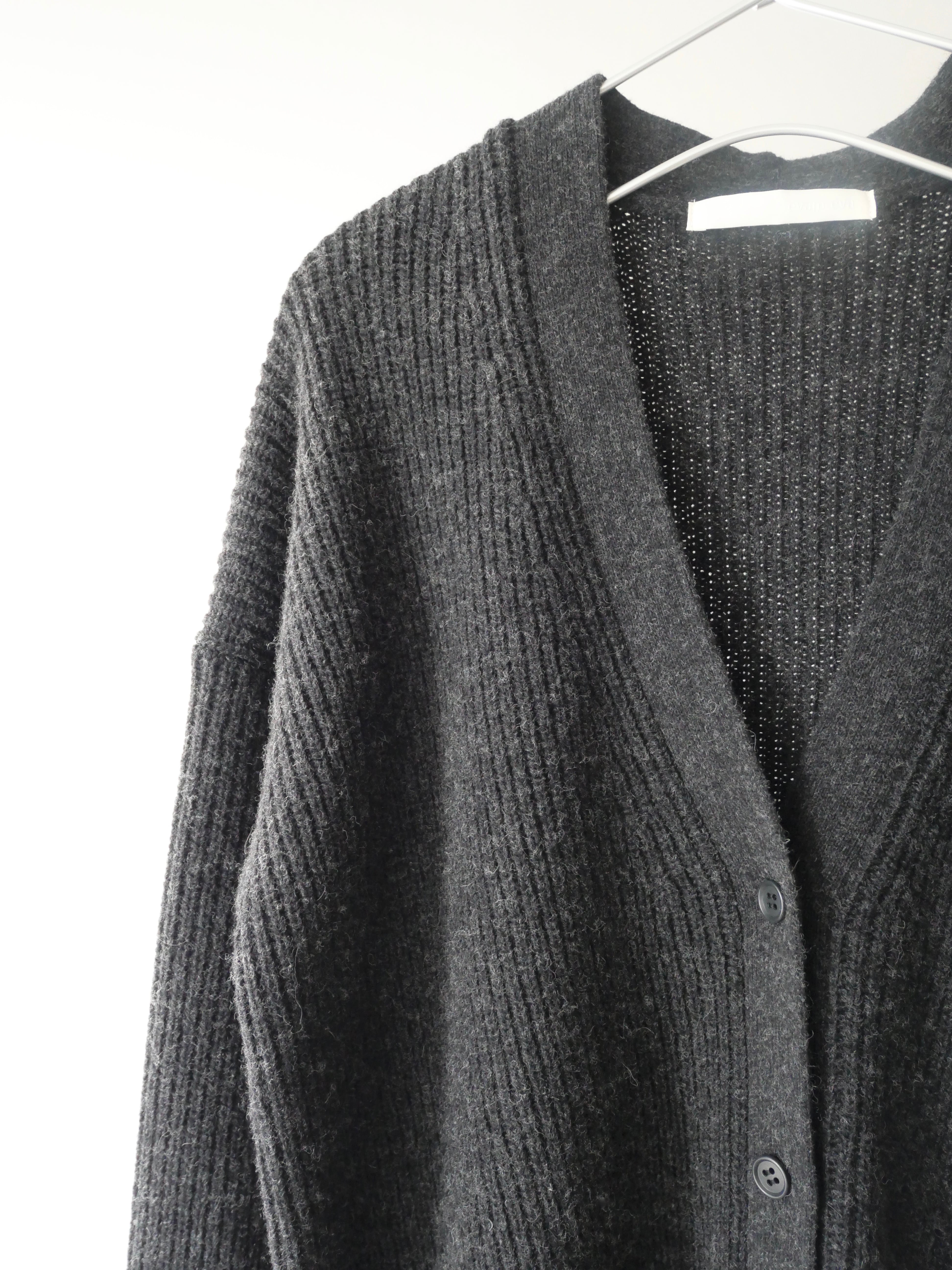 evam eva / wool fox aze cardigan | t a - n a
