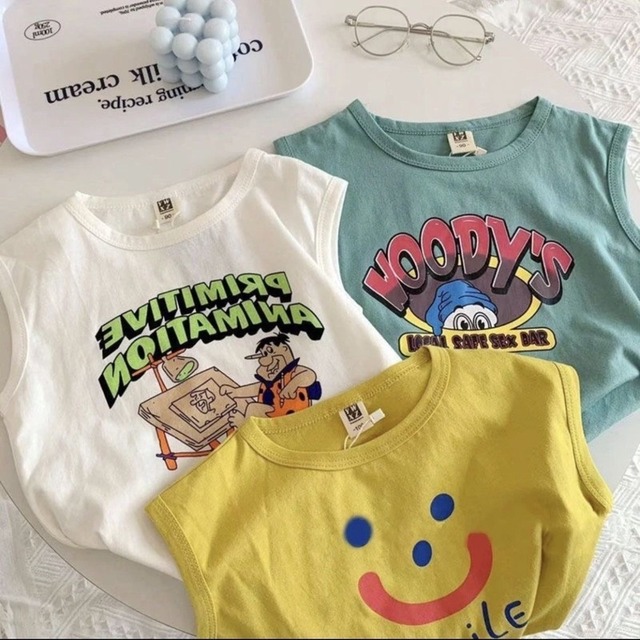 【BABY&KID】夏新作カートゥーンプリントベスト