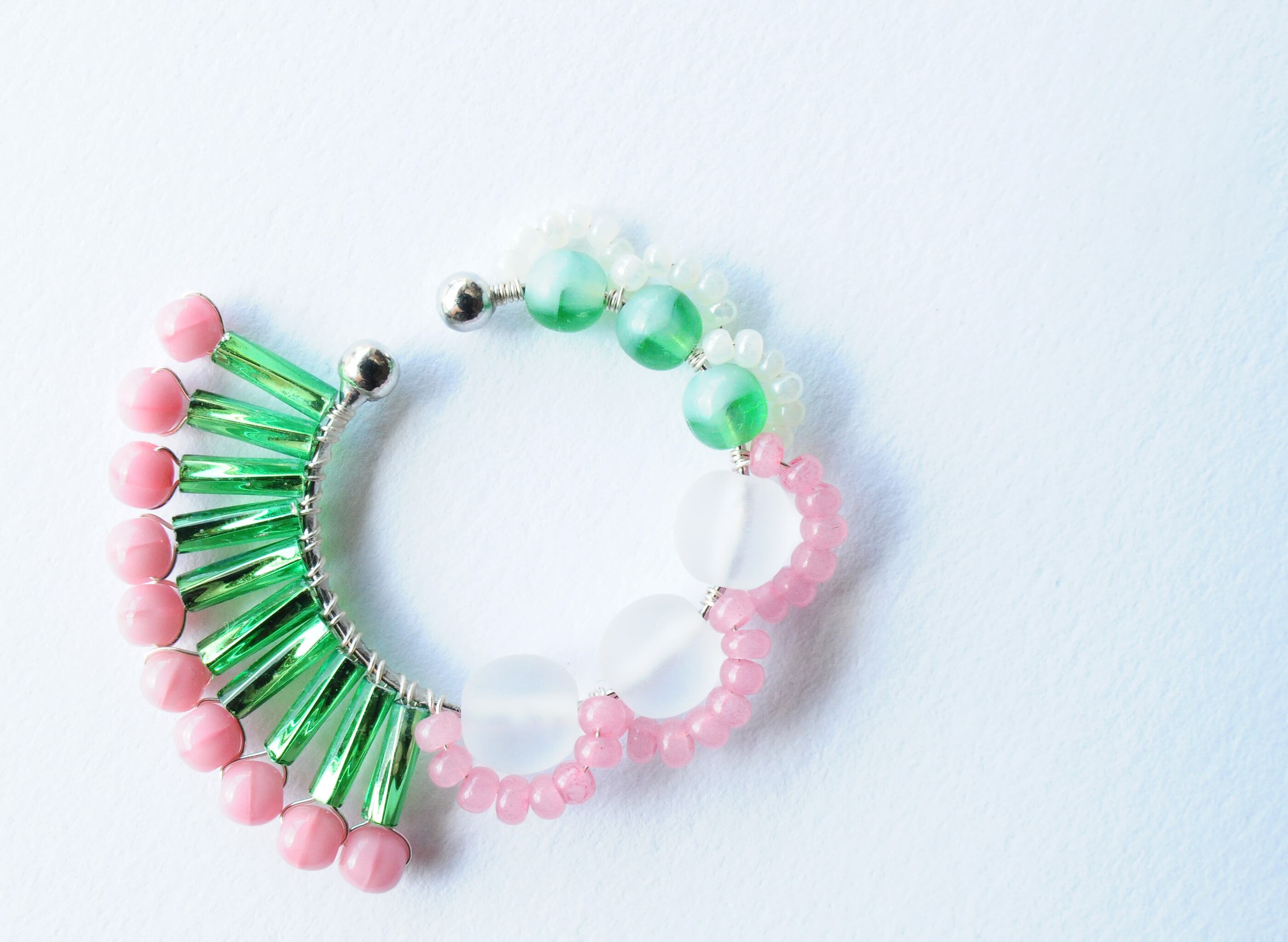 ＜Rollo～イロヅクビジュー～＞イヤーカフ『 ハミングバード/hummingbird 』<52/PINKGREEN>