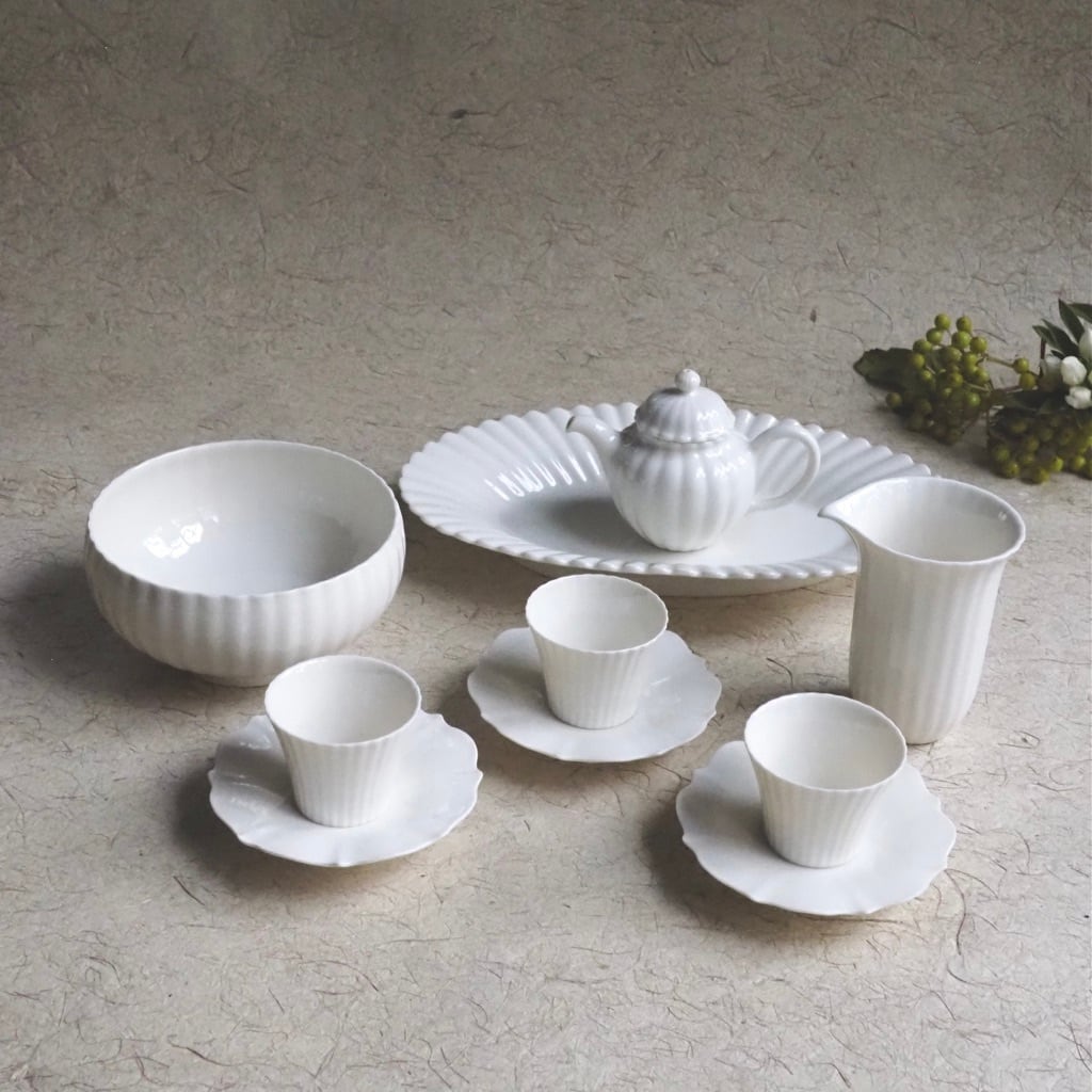 色原 昌希/白磁 オーバル皿